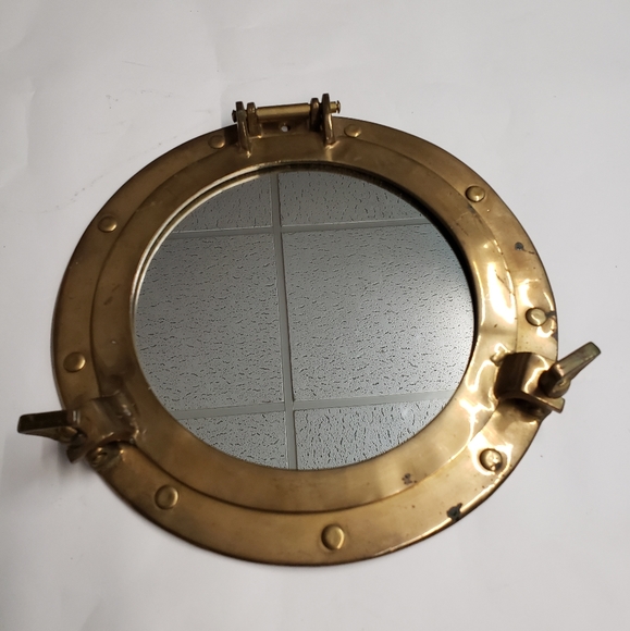 Other - Antique Brass Finish Porthole Mirror